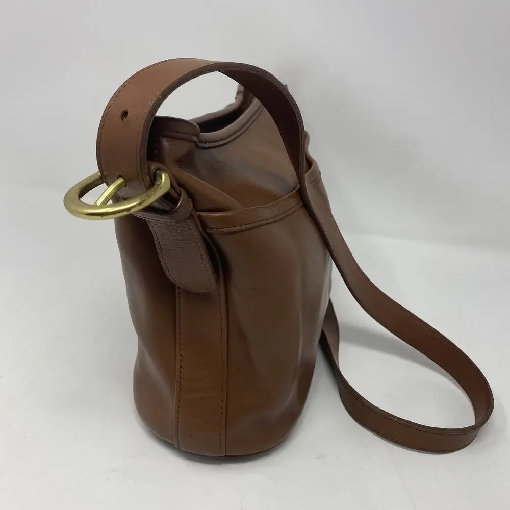 Vintage Coach Worth Bag 4143 British Tan/brown Leather Made In USA